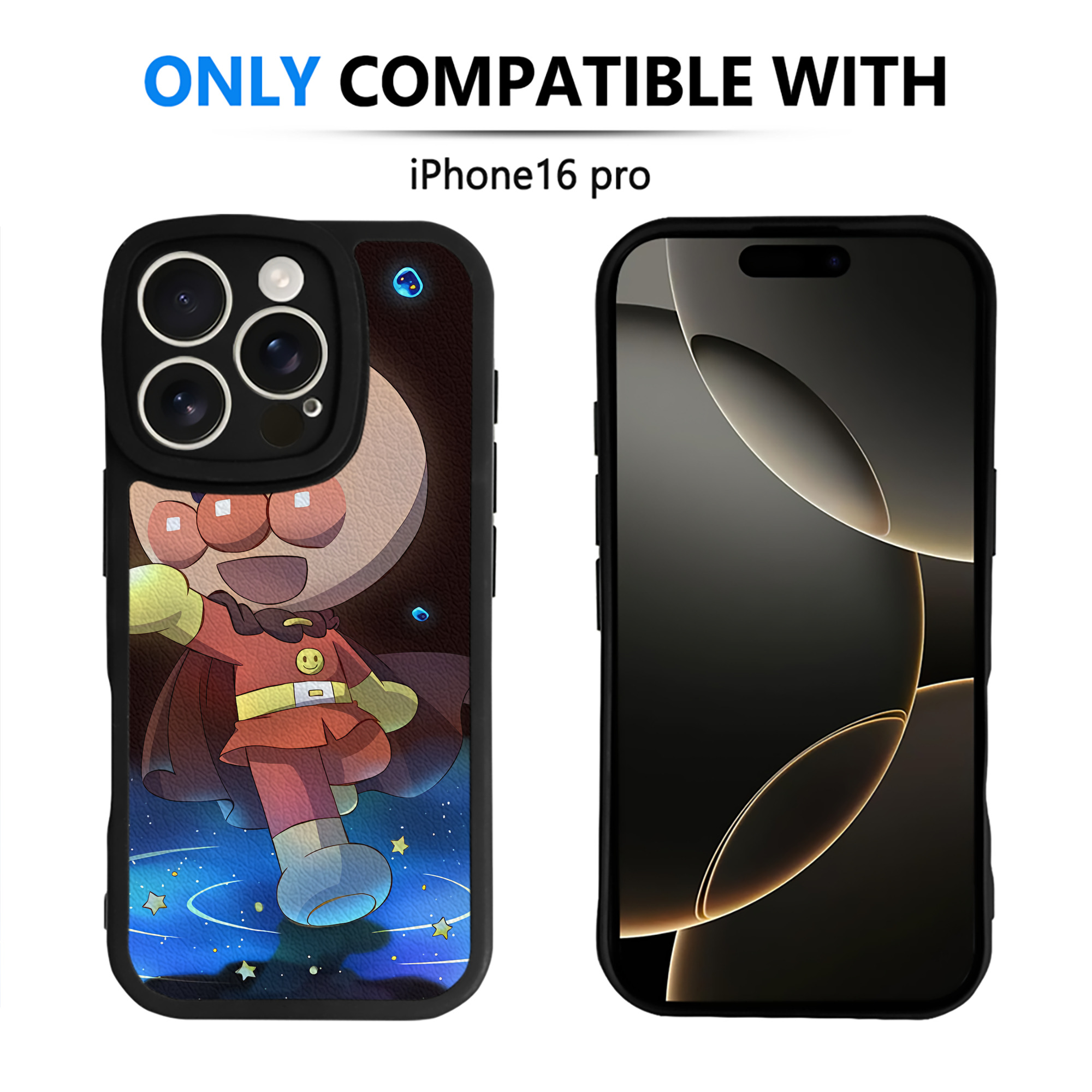（画像用） アンパンマン Anpanman 【iPhone 16シリーズ対応】シリコンスマホケース（レザー調） 材質：シリコン